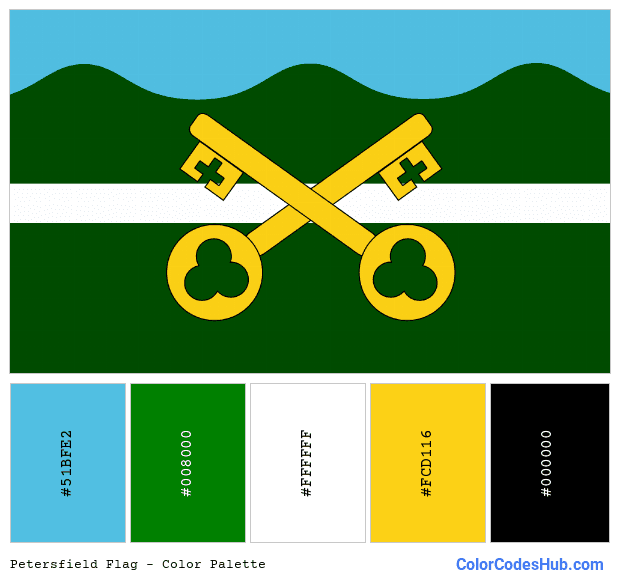 Petersfield flag color palette