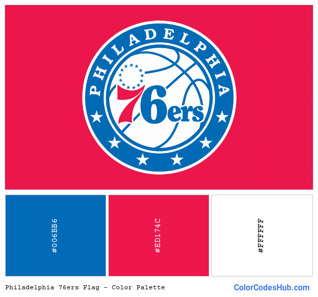 Philadelphia 76ers flag color palette