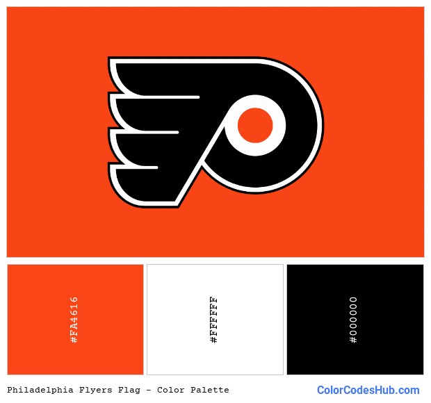 Philadelphia Flyers flag color palette