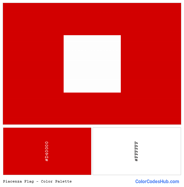 Piacenza flag color palette