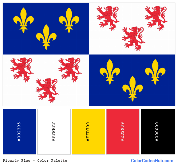 Picardy flag color palette