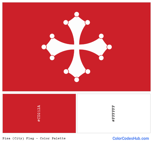 Pisa (City) flag color palette