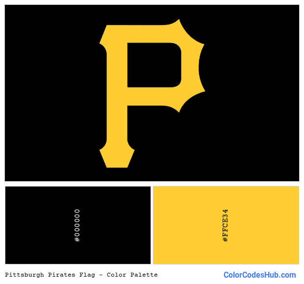Pittsburgh Pirates flag color palette