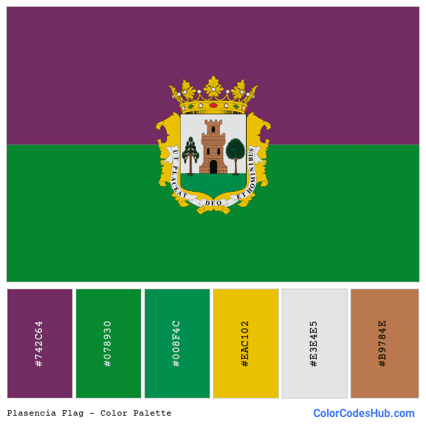 Plasencia flag color palette