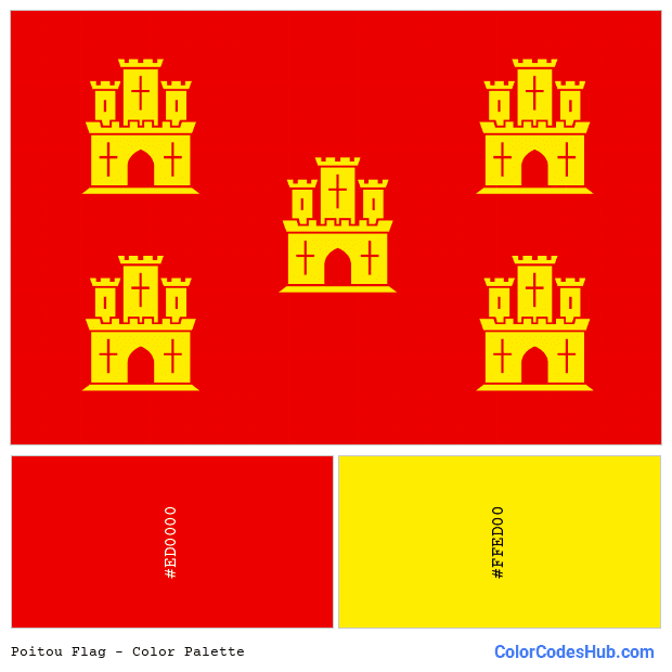 Poitou flag color palette