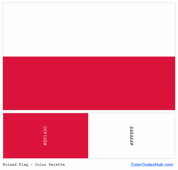 Poland flag color palette