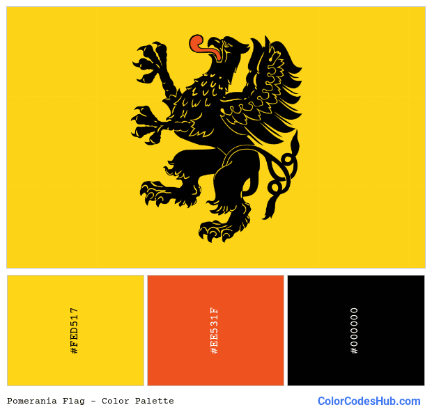 Pomerania flag color palette