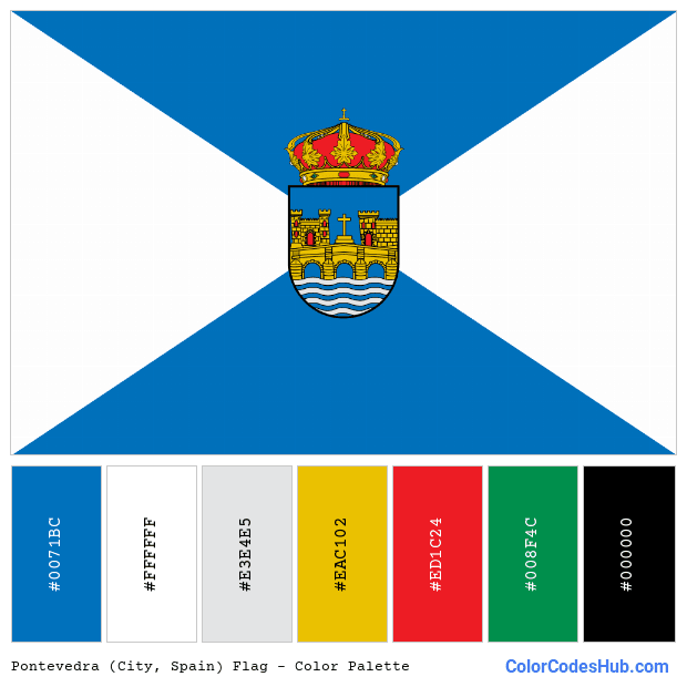 Pontevedra (City, Spain) flag color palette