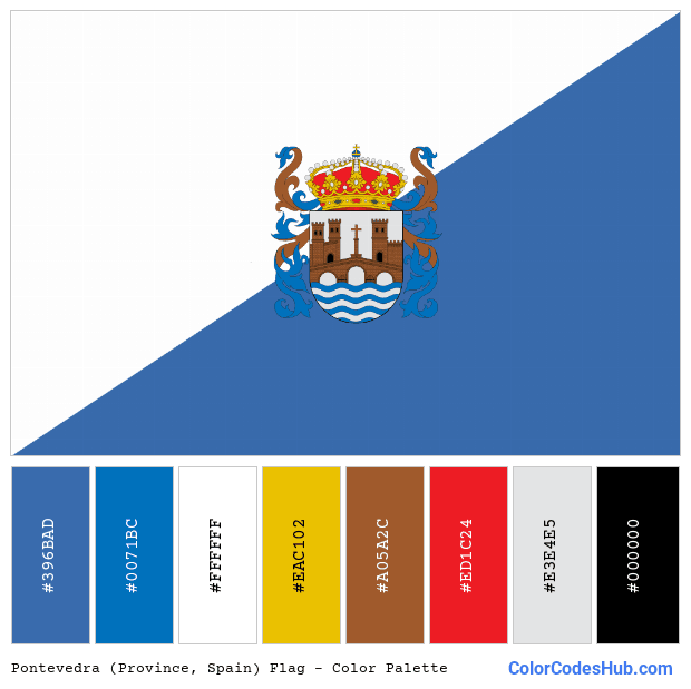 Pontevedra (Province, Spain) flag color palette