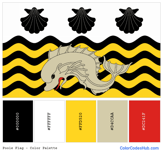 Poole flag color palette