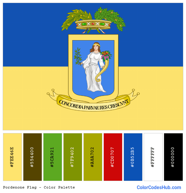 Pordenone flag color palette