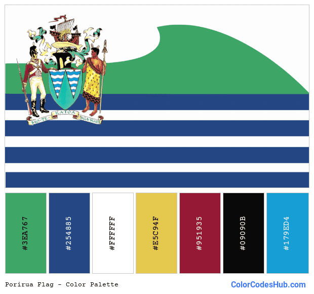 Porirua flag color palette
