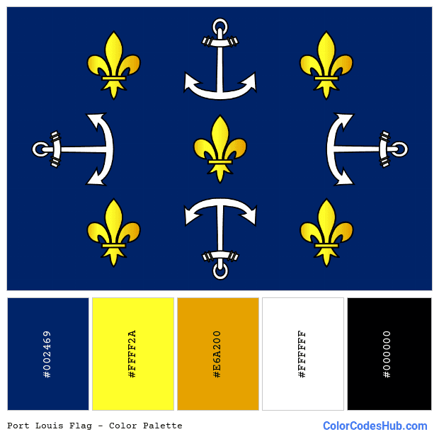 Port Louis flag color palette