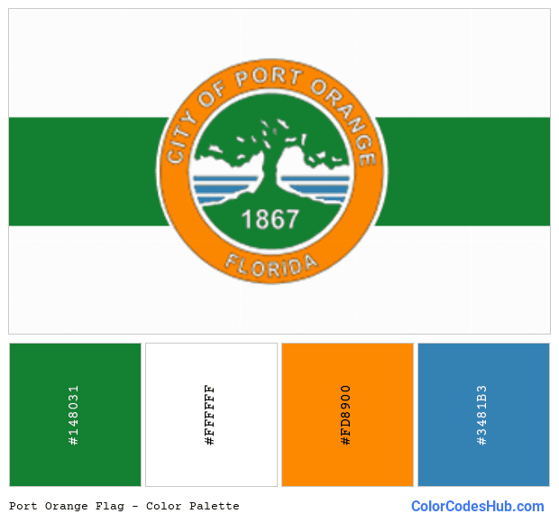 Port Orange flag color palette
