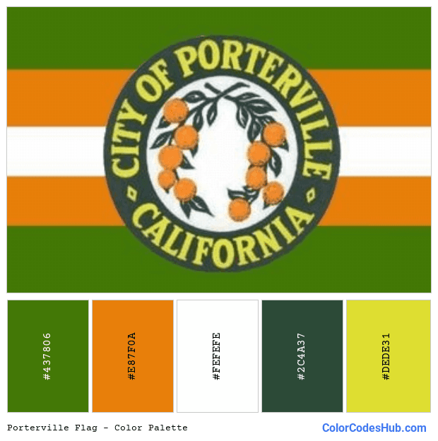 Porterville flag color palette