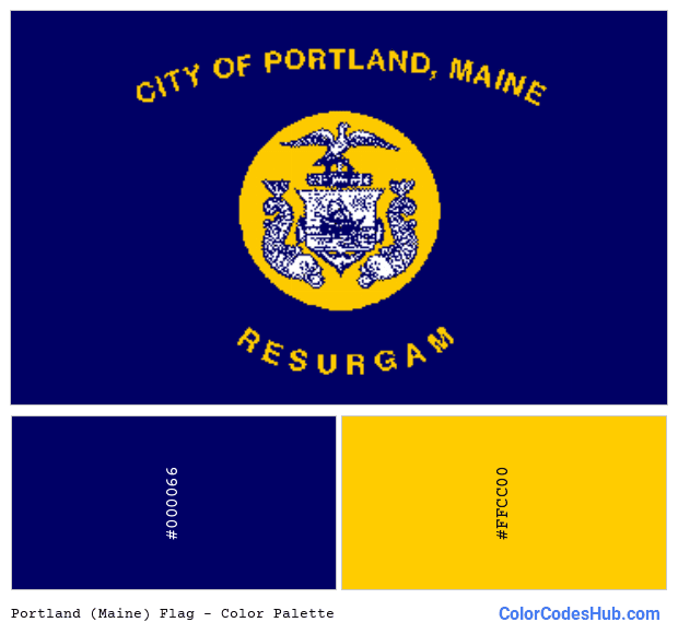 Portland (Maine) flag color palette
