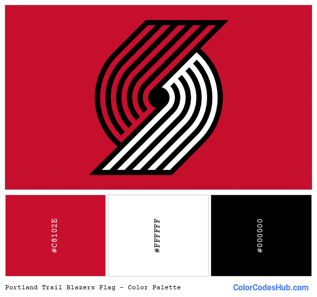 Portland Trail Blazers flag color palette