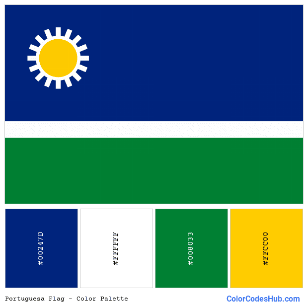 Portuguesa flag color palette