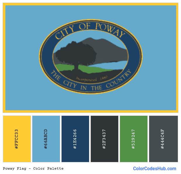 Poway flag color palette