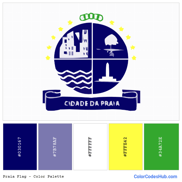 Praia flag color palette