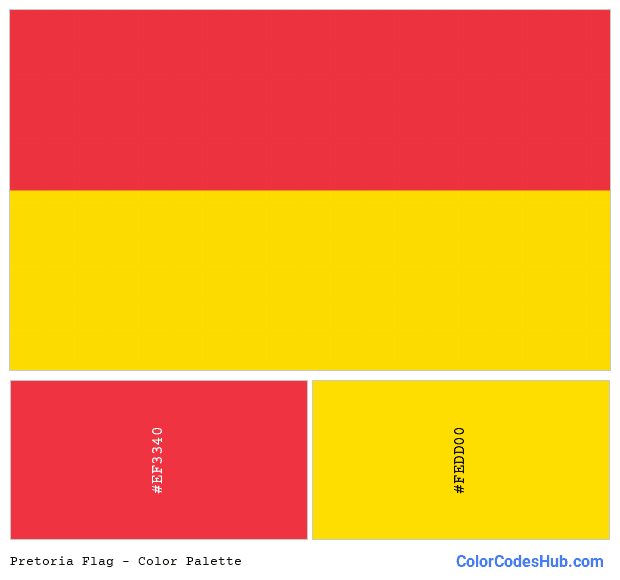 Pretoria flag color palette