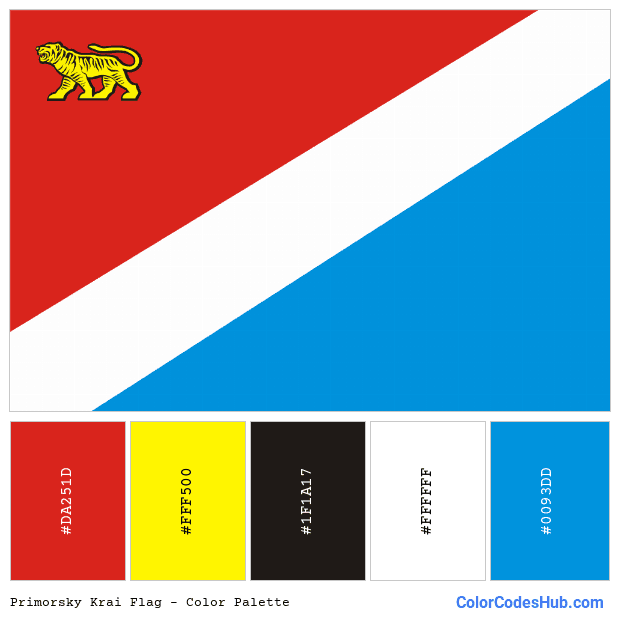 Primorsky Krai flag color palette