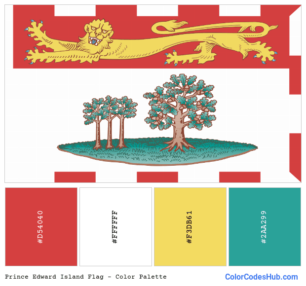 Prince Edward Island flag color palette