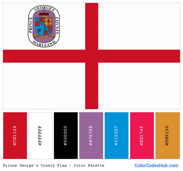 Prince George’s County flag color palette