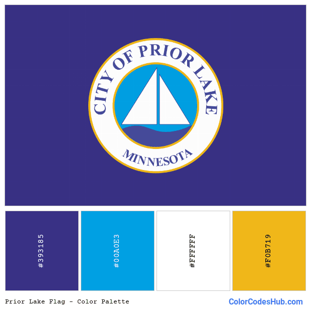 Prior Lake flag color palette