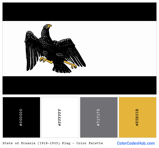 State of Prussia (1918–1933) flag color palette