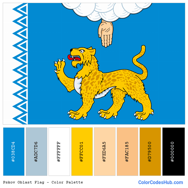Pskov Oblast flag color palette