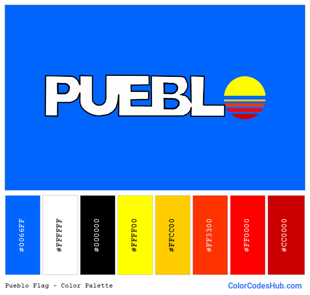 Pueblo flag color palette