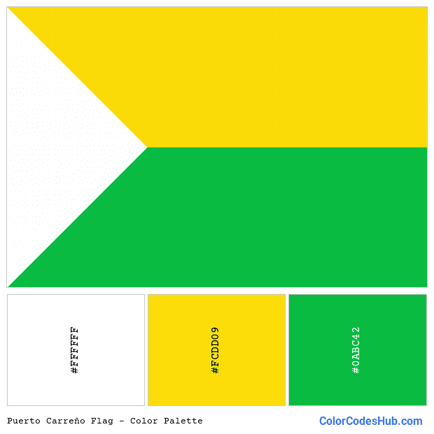 Puerto Carreño flag color palette