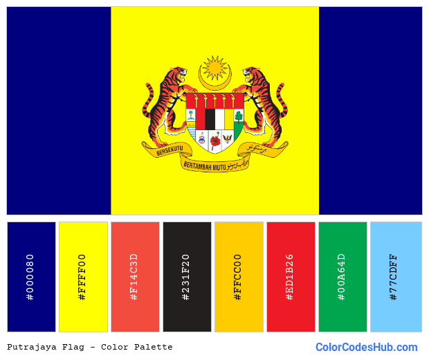 Putrajaya flag color palette