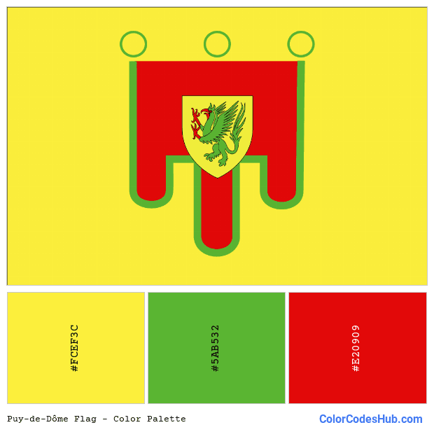 Puy-de-Dôme flag color palette