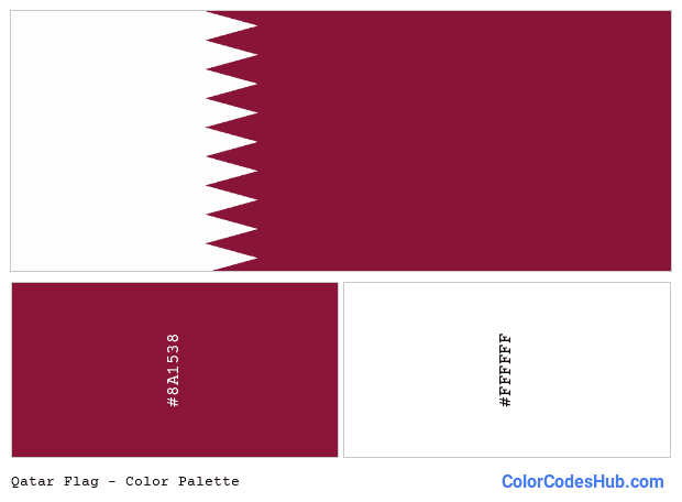 Qatar flag color palette