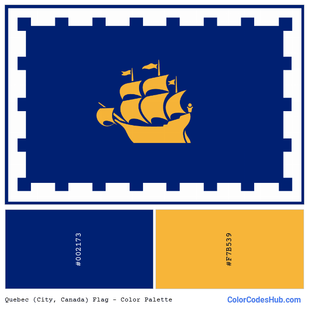 Quebec (City, Canada) flag color palette
