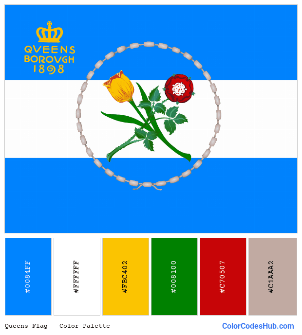 Queens flag color palette