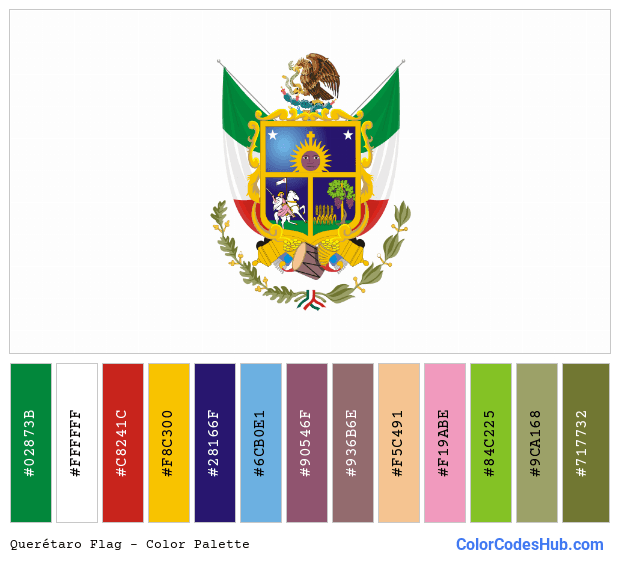 Querétaro flag color palette