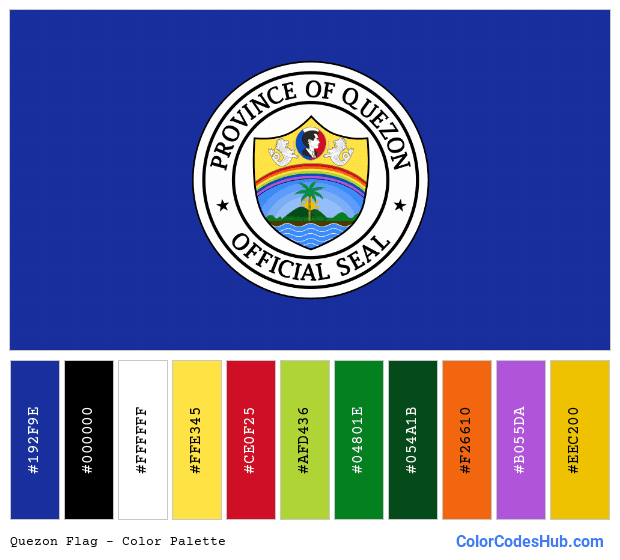 Quezon flag color palette
