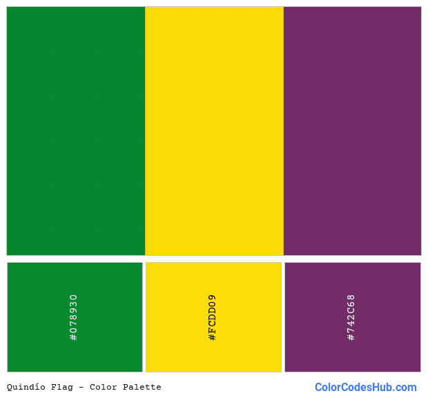 Quindío flag color palette