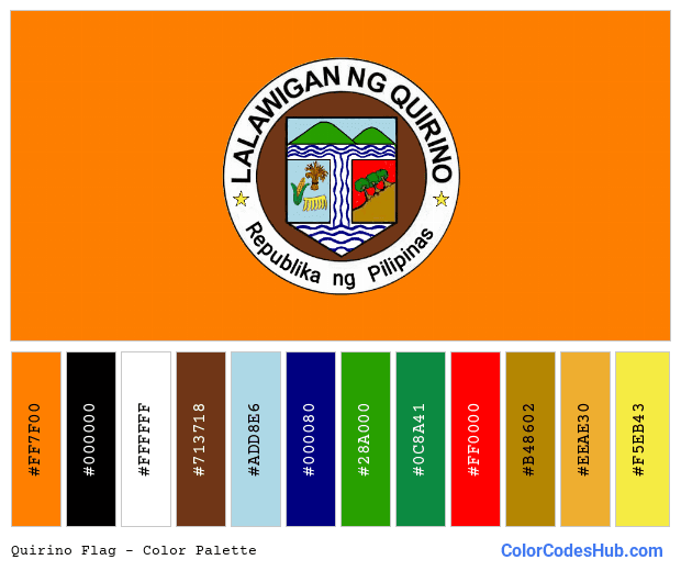 Quirino flag color palette