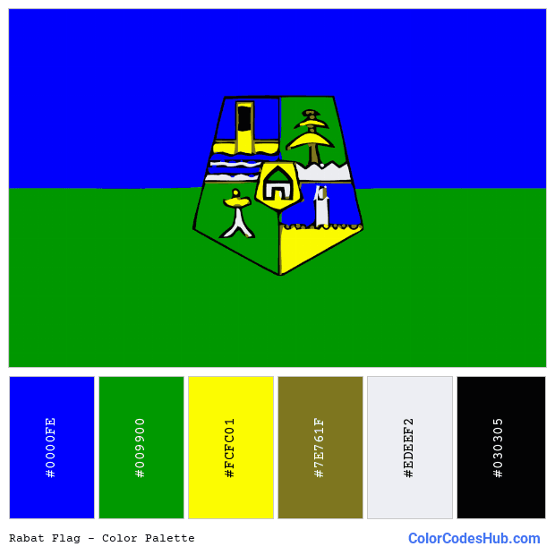 Rabat flag color palette