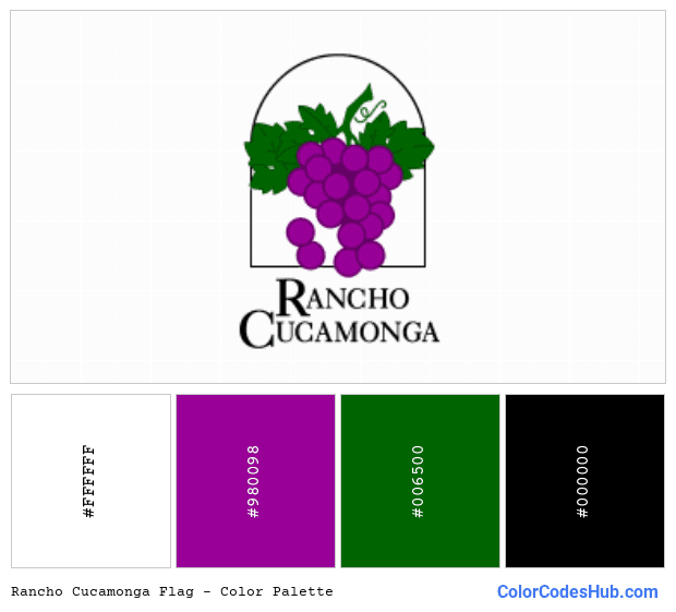 Rancho Cucamonga flag color palette