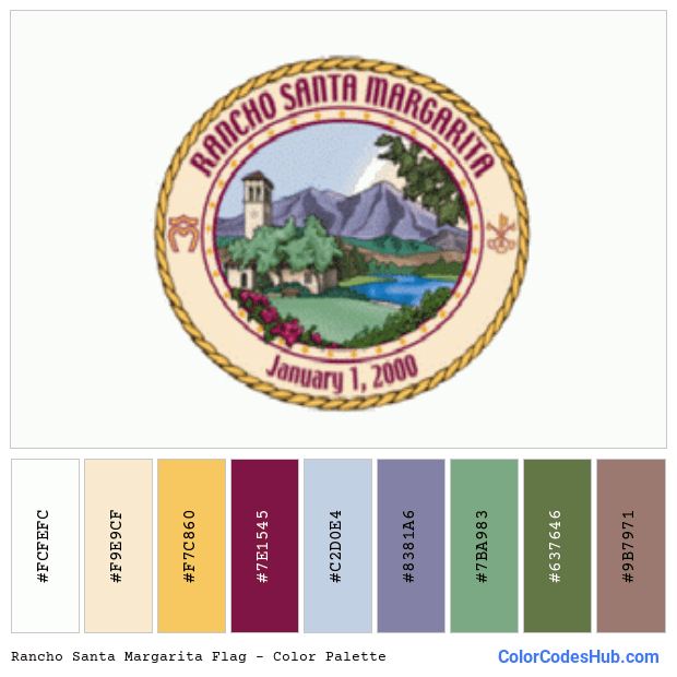 Rancho Santa Margarita flag color palette