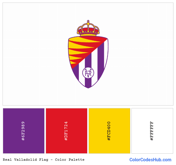 Real Valladolid flag color palette