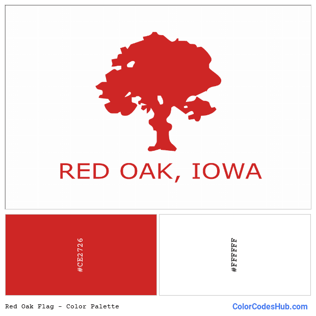 Red Oak flag color palette