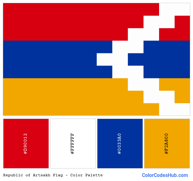 Republic of Artsakh flag color palette