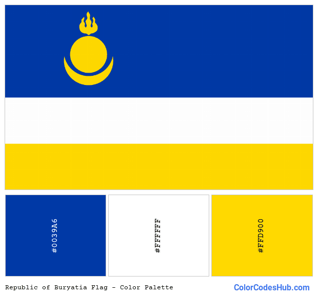 Republic of Buryatia flag color palette