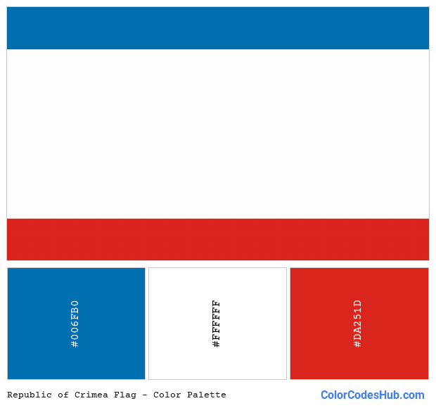 Republic of Crimea flag color palette